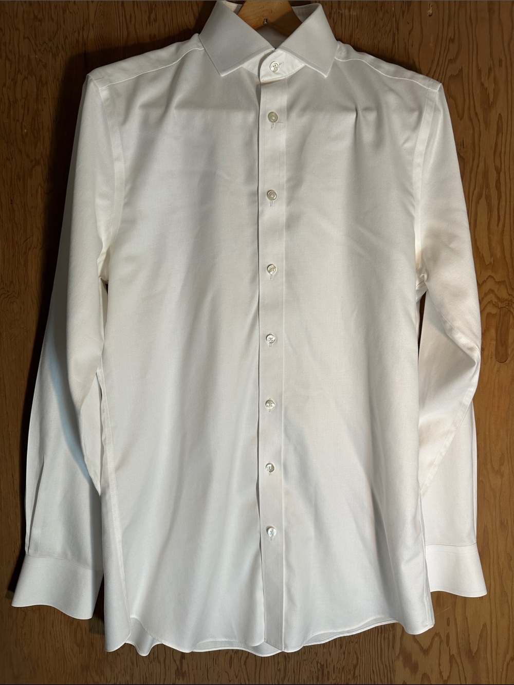 Charles Tyrwhitt White Spread Collar Dress Shirt - Long Sleeve